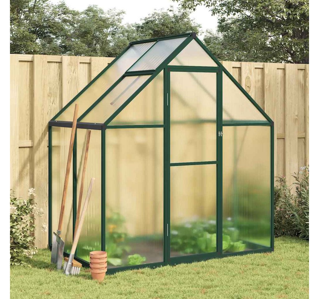 vidaXL Gewächshaus, Gewächshaus mit Fundamentrahmen Grün 169x114x195 cm Aluminimum vidaXL Gewächshaus, Gewächshaus mit Fundamentrahmen Grün 169x114x195 cm Aluminimum