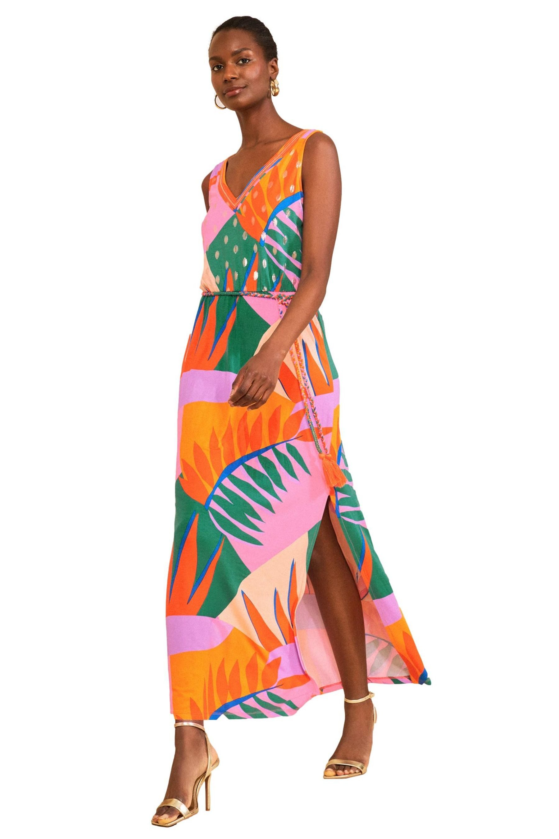 Love & Roses Midikleid Love & Roses Midikleid mit V-Ausschnitt, Regular (1-tlg)