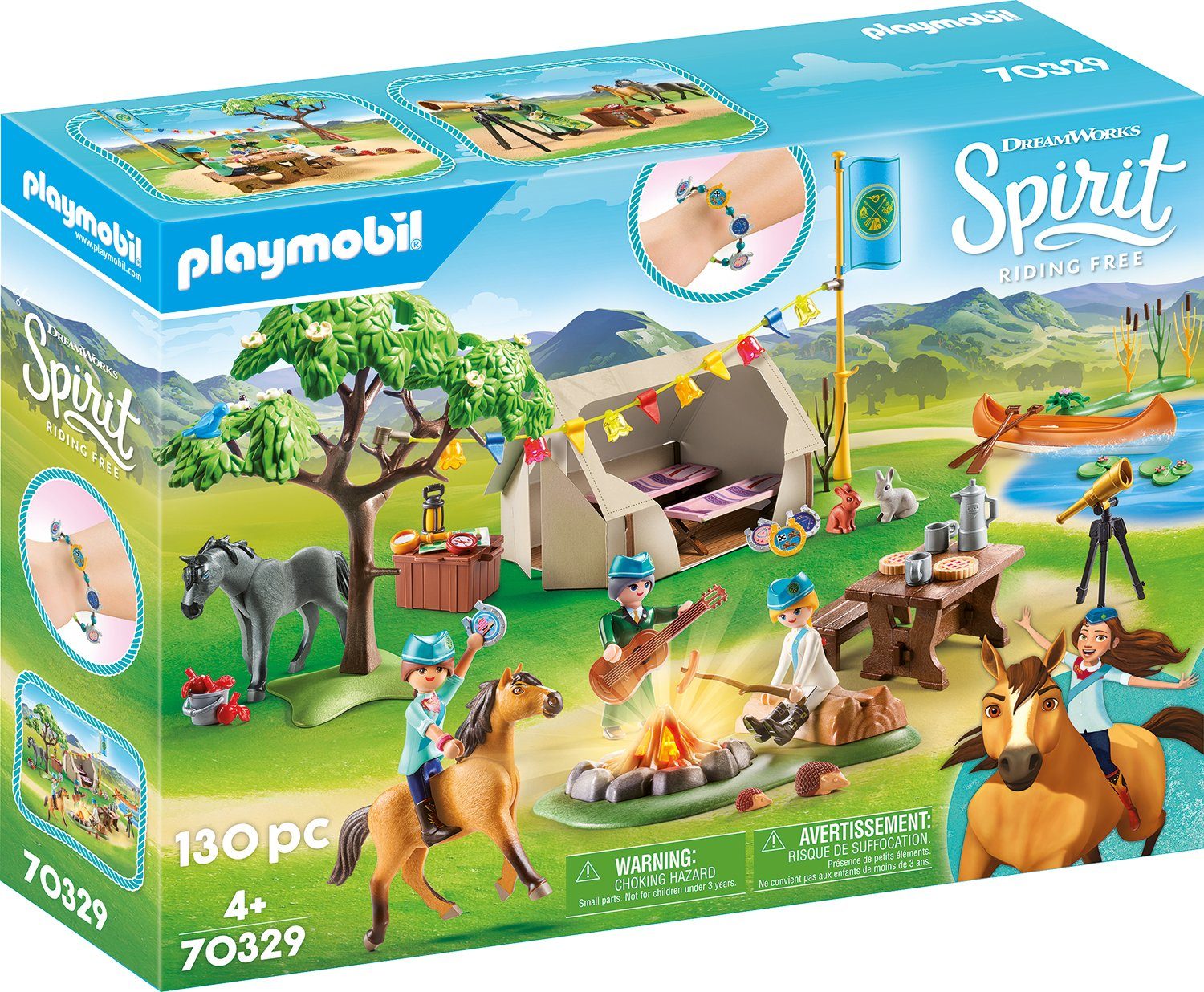 Image of Playmobil® Konstruktions-Spielset »Sommercamp (70329), Spirit Riding Free«, ; Made in Germany