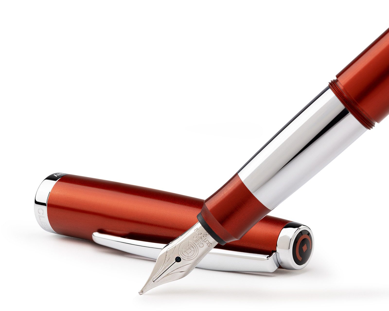 Cleo Skribent Füllfederhalter Cleo Skribent Colour Füllfederhalter, rot, Edelstahlfeder in Stärke M