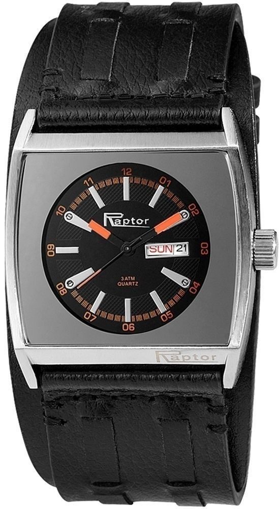 Raptor Quarzuhr RA20078 Raptor Herrenuhr mit Echtlederarmband