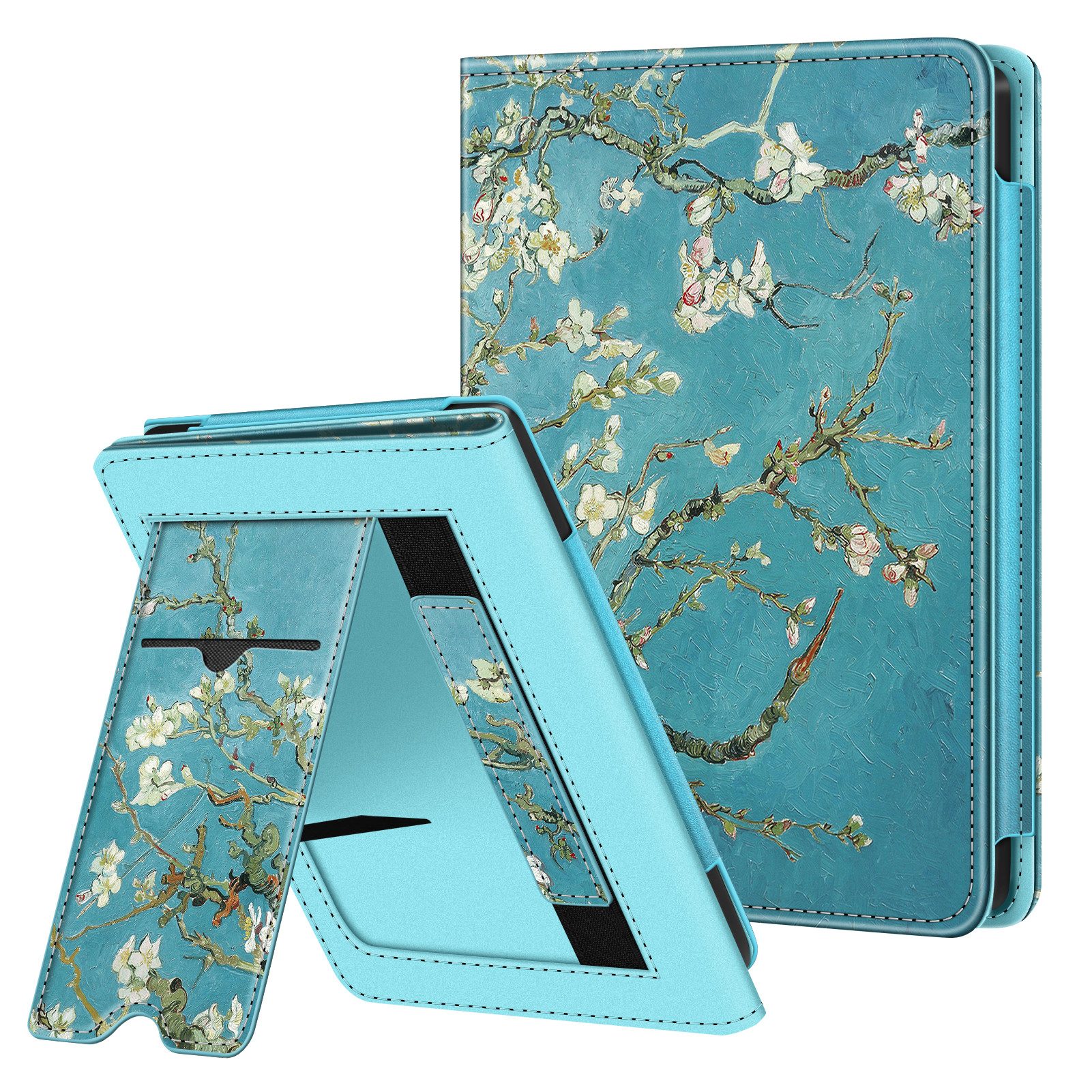 Fintie E-Reader-Hülle für Tolino Shine Color/5 (2024) & Kobo Clara Colour / BW (2024), Kickstand Hülle mit Kartenfach Handschlaufe und Auto Sleep/Wake