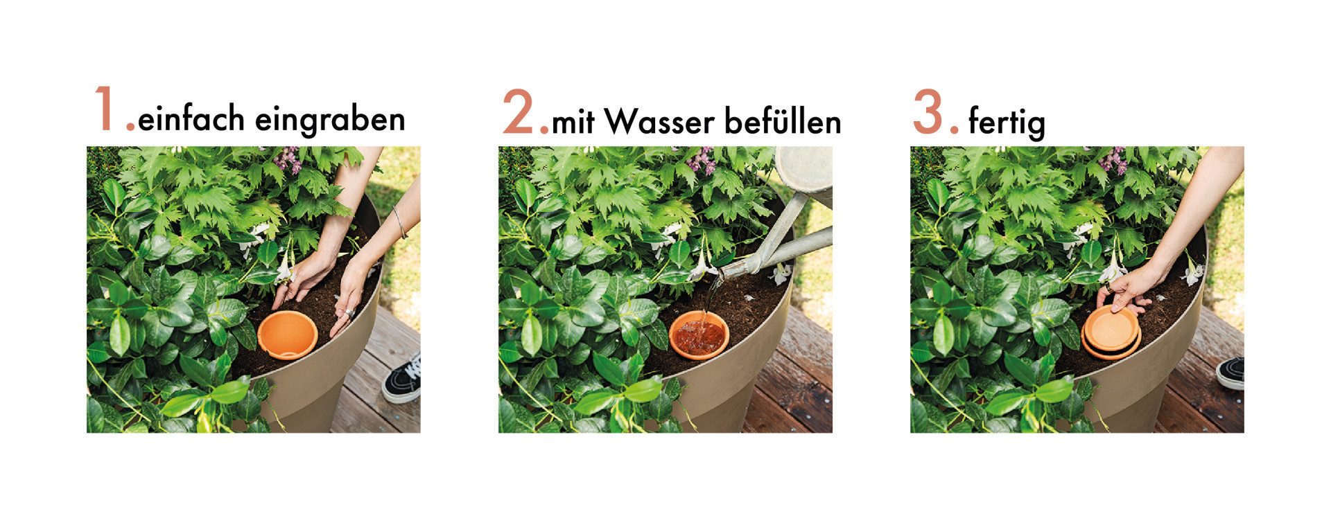 Deroma Gießkanne Deroma Bewässerungskegel Aquado Ø 12 cm
