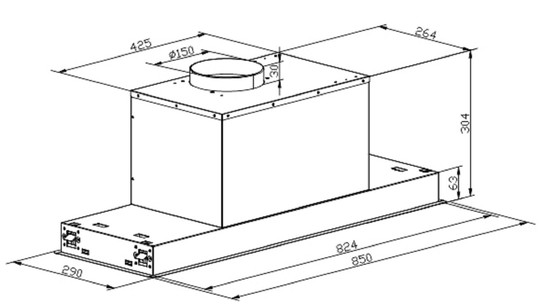 Kaiser Küchengeräte Lüfterbaustein EA 945 Eco..... Edelstahl, Einbau Dunstabzugshaube 85 cm, 650 m³/h,LED – Bild 5 von 5