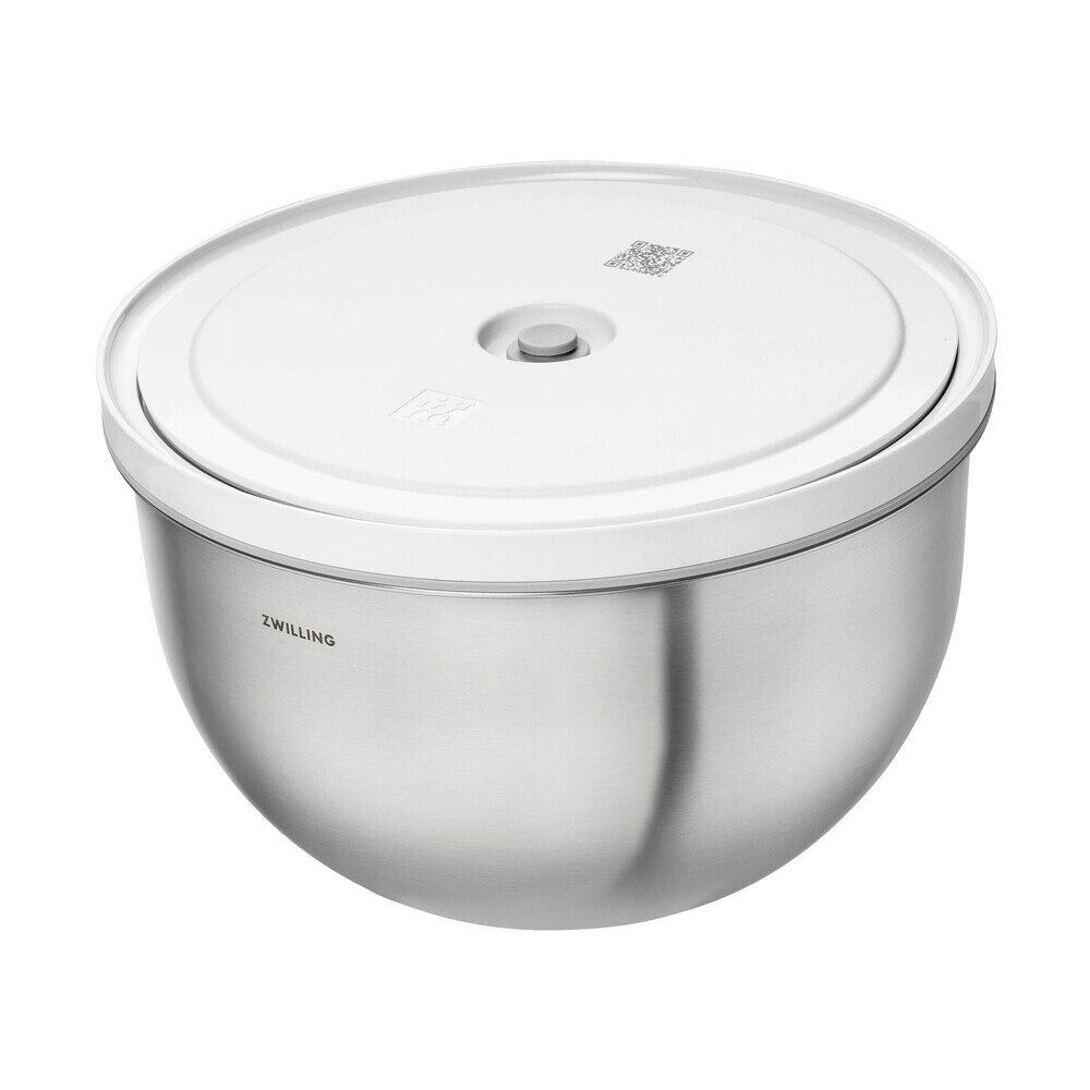 Zwilling Vakuumbehälter Vakuum-Schüssel L 24 cm Fresh & Save Bowls edelstahl, Edelstahl, (1-tlg), Vakuum-Schüssel, Ø24cm, Edelstahl