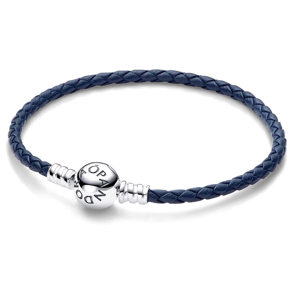 Pandora Silberarmband Damen-Leder Dunkelblau günstig online kaufen