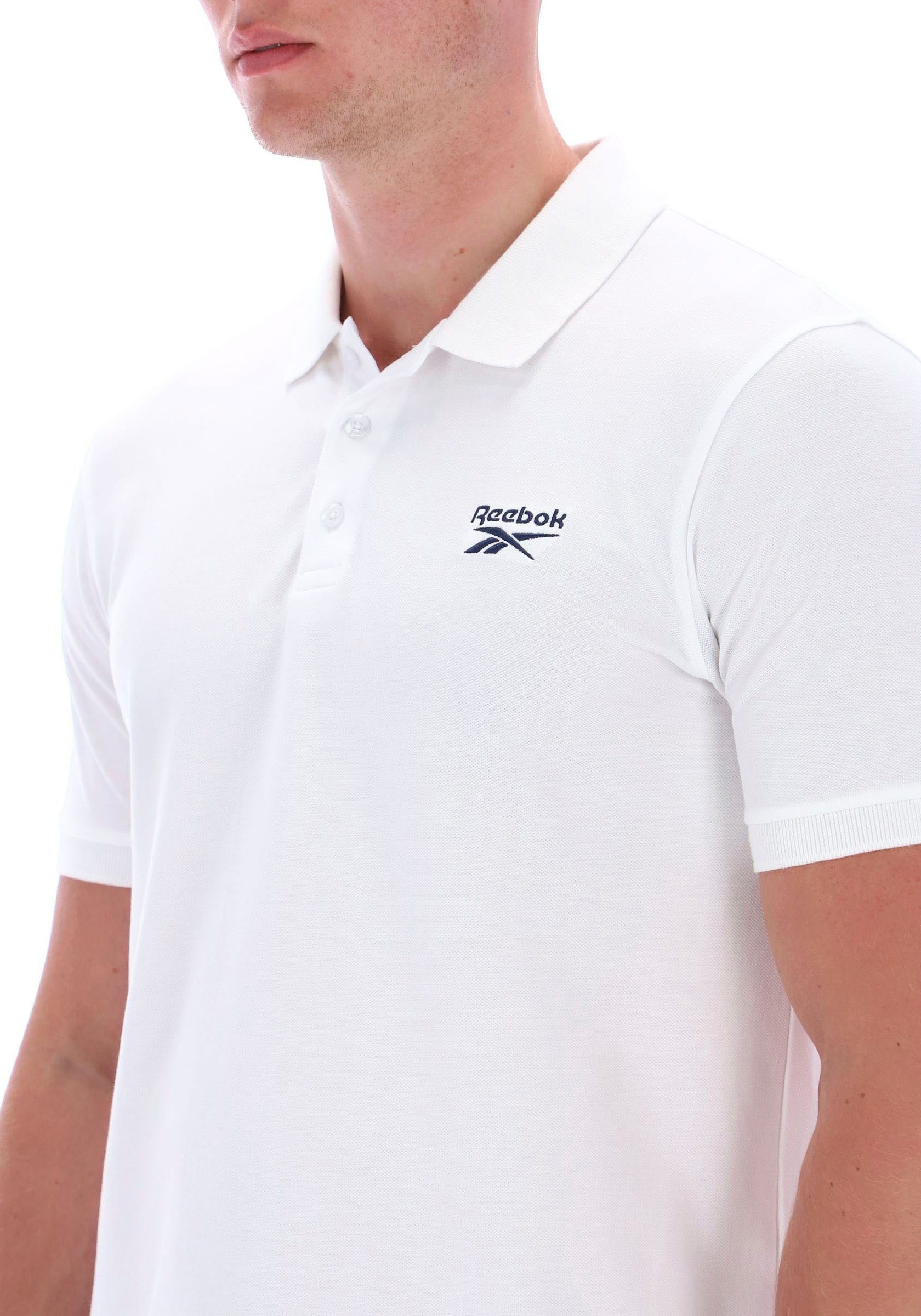Reebok Poloshirt BLAZE EMBROIDERED SS POLO SHIRT Kurzarm-Design, mit Rundhalsausschnitt, aus Baumwolle – Bild 3 von 4