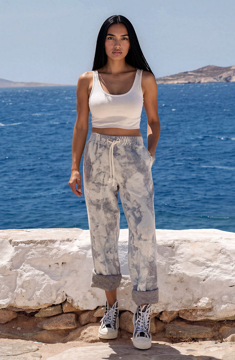 ILAY Lit Jogger Pants Amaretto Batik Sweat Pants Loose