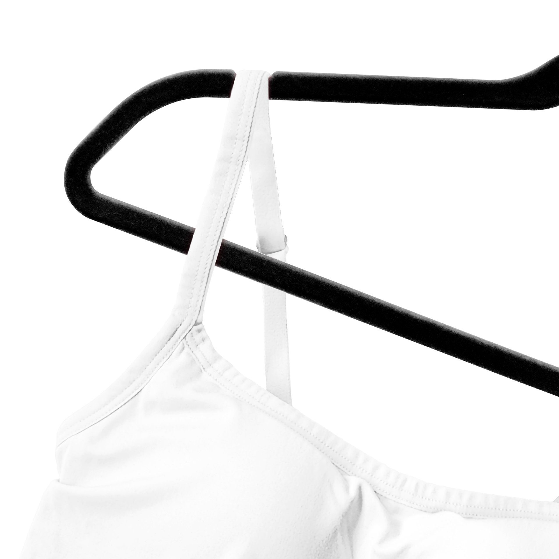 Schwarz Wahl Samt 50 Kleiderbügel Set) mit Stück in zur (50er verschiedenen StickandShine Kleiderbügel Weißem Haken Farben