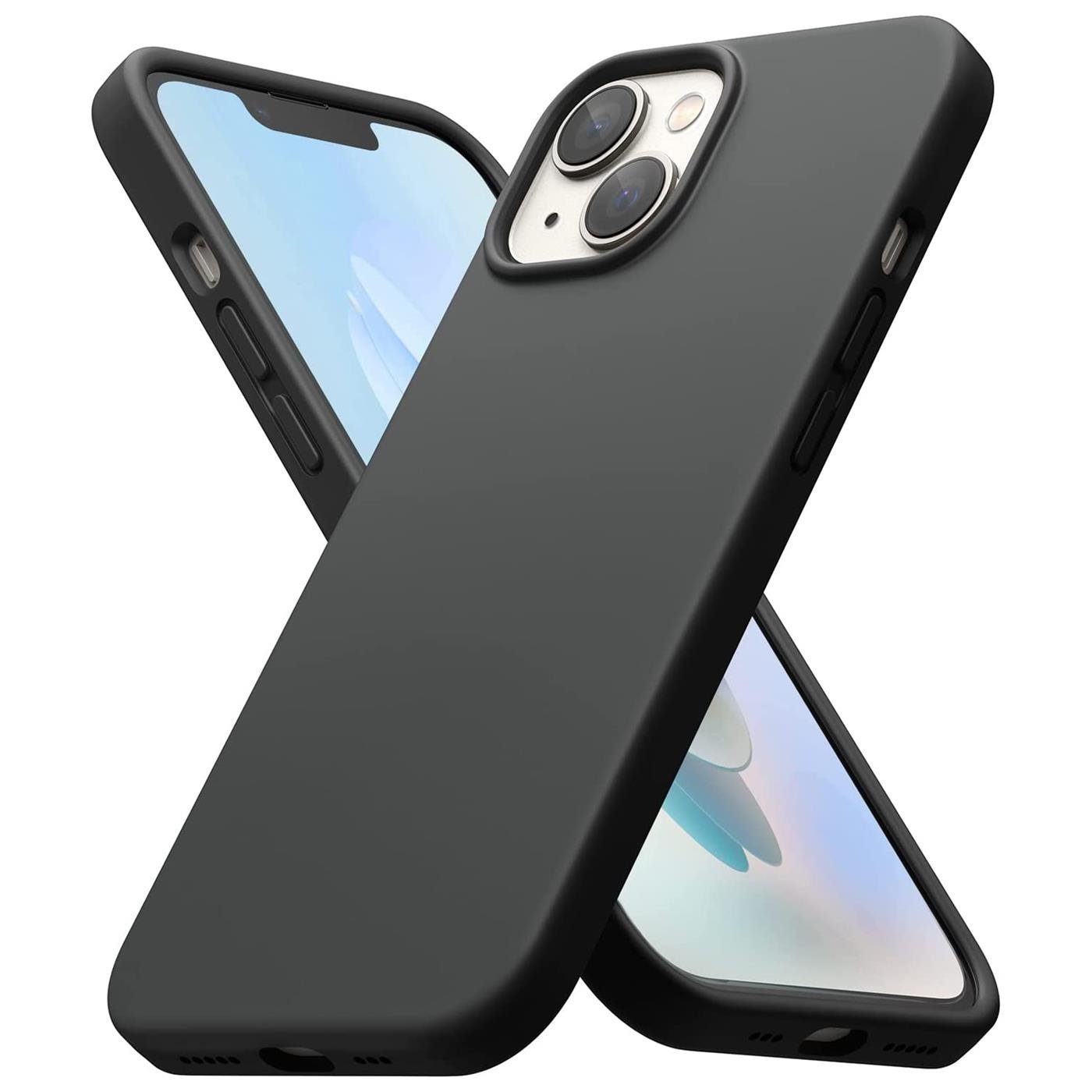 CoolGadget Handyhülle Handy Schutzhülle für Apple iPhone 15 Plus matt schwarz 6,7 Zoll, Silikon TPU Hülle Schutz Tasche Cover schlicht Slim Case – Bild 2 von 5