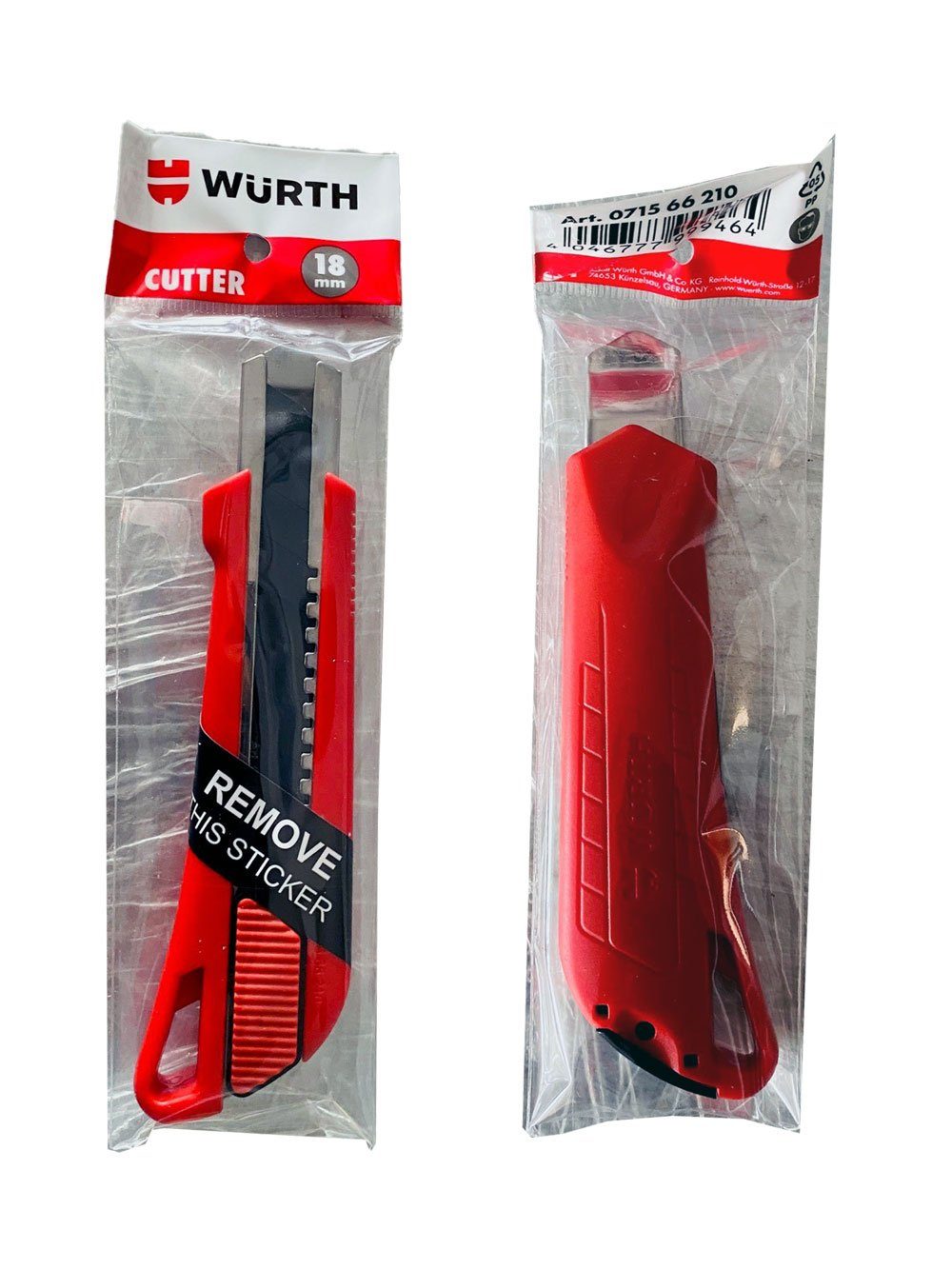 Würth Cuttermesser Würth Cuttermesser 18mm mit Schieber & Klingenmagazin Klingenführung, (1-tlg)