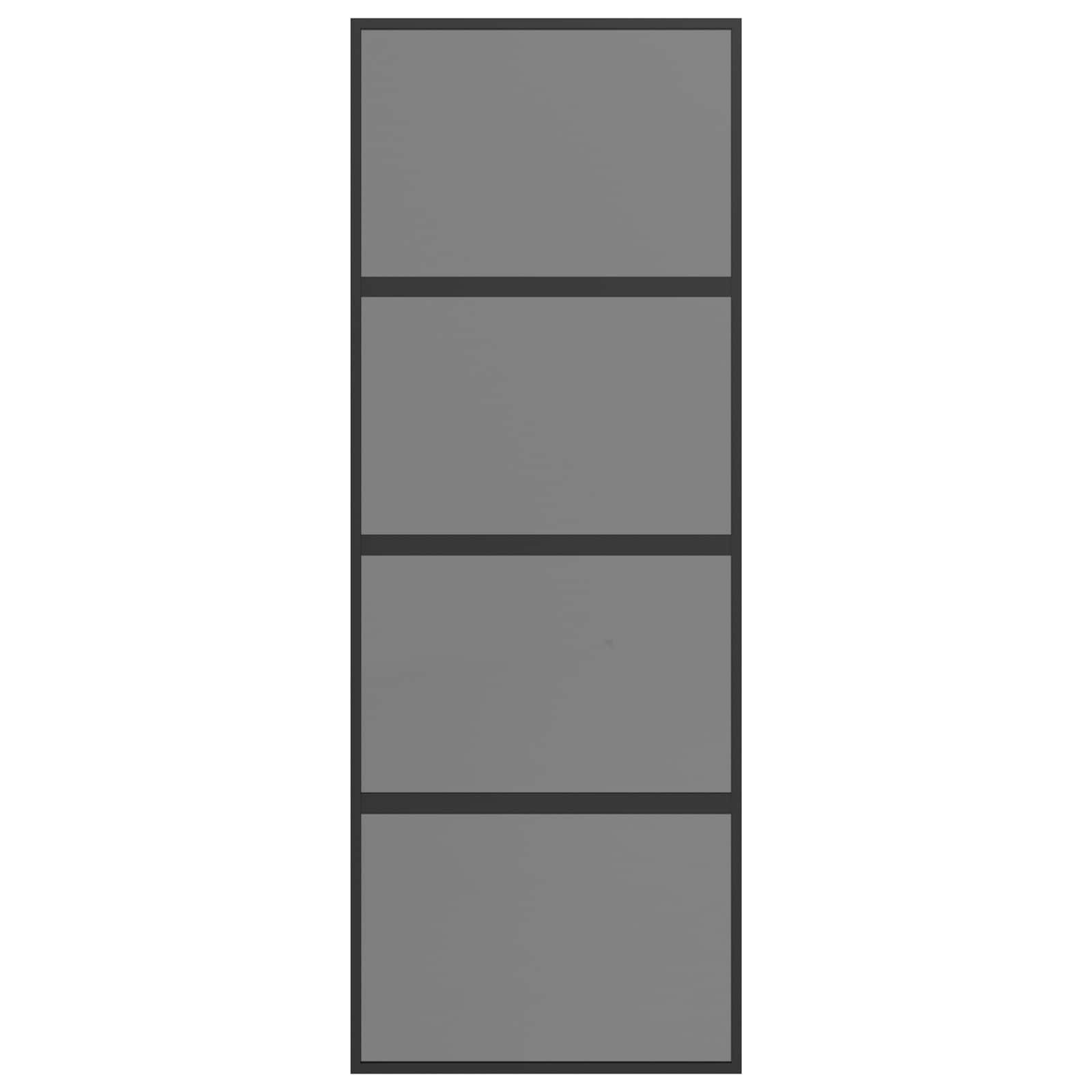 vidaXL Haustür Schiebetür 76 x 205 cm Verbautes Glas und Aluminium (1-St)