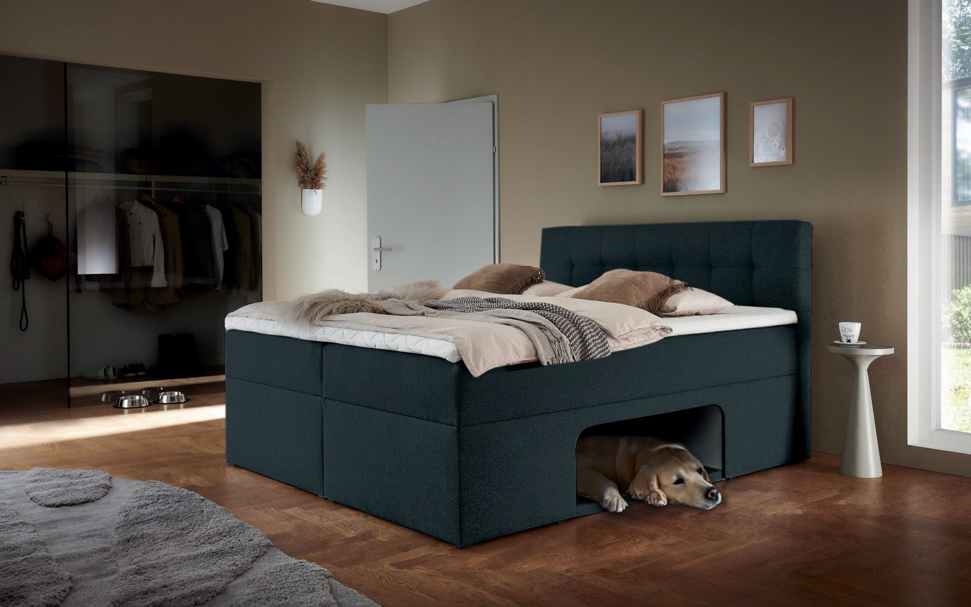 PLACES OF STYLE Boxbett "Carolin" mit Nische inkl. gepolsterter Unterlage f günstig online kaufen