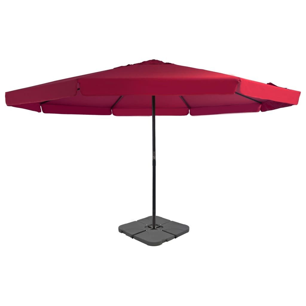vidaXL Sonnenschirm Sonnenschirm mit Tragbarem Sonnenschirmständer Rot
