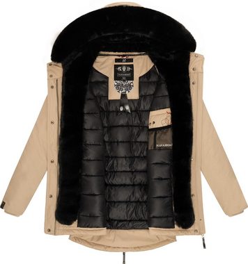 Navahoo Wintermantel Sweety Deluxe modischer Winterparka mit großer doppelter Kapuze