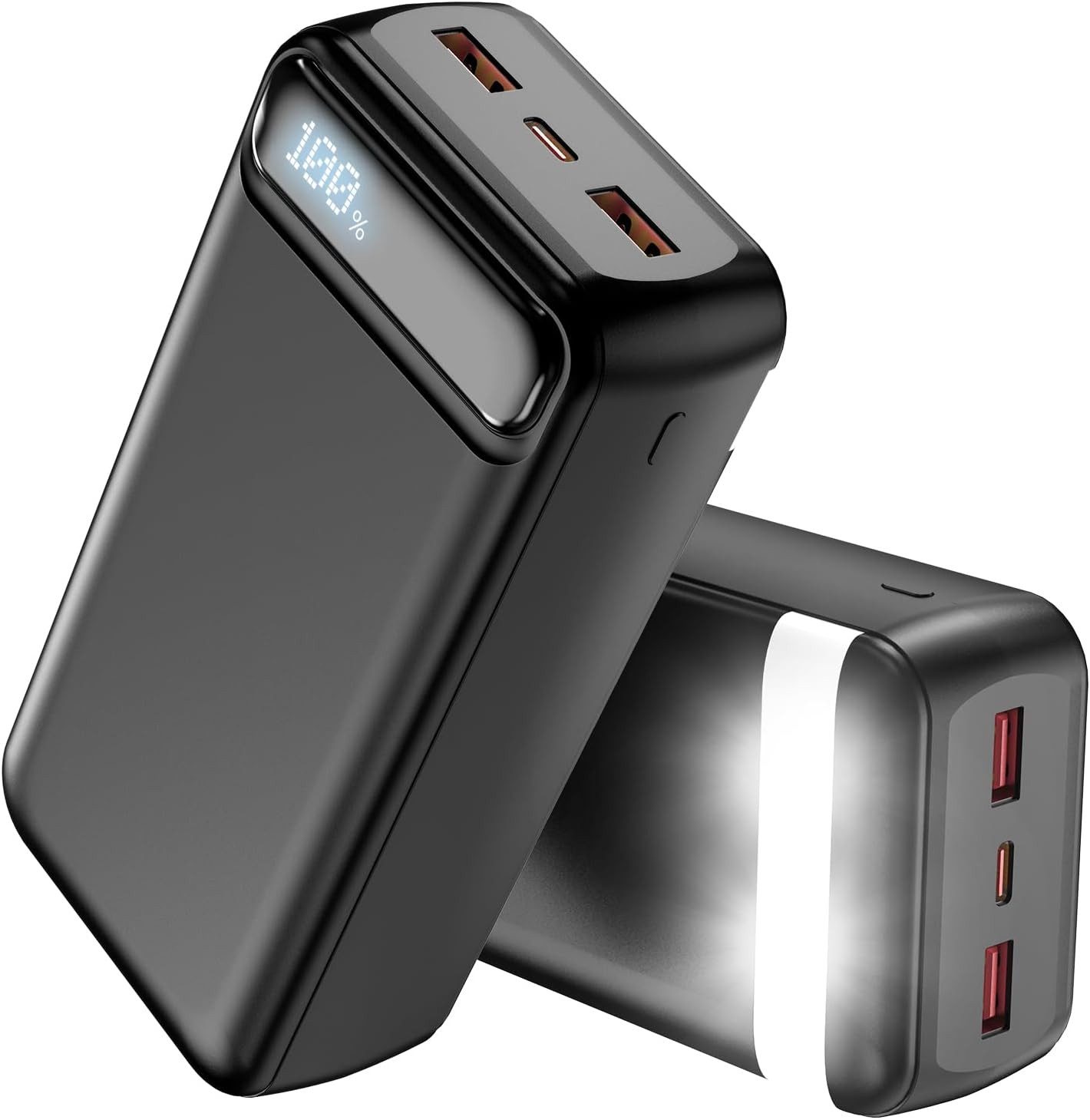 Pdgrid 50000mAh Große Kapazität Schnellladefunktion Mit Beleuchtung Powerbank 50000 mAh (3 V), USB C Ausgänge& Eingang