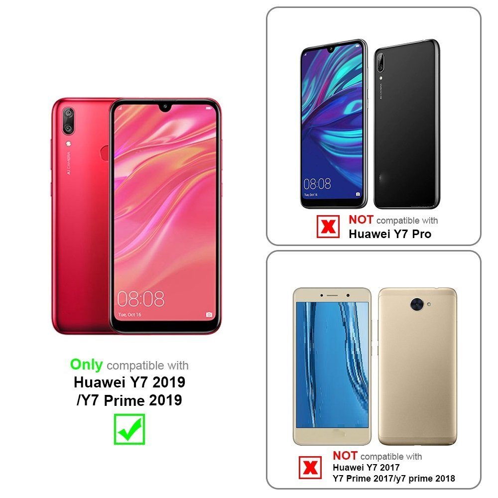 Cadorabo Handyhülle für Huawei Y7 2019 / Y7 PRIME 2019 Hülle Huawei Y7 2019 / Y7 PRIME 2019, Flexible Hülle TPU Silikon Schutzhülle Back Cover Case