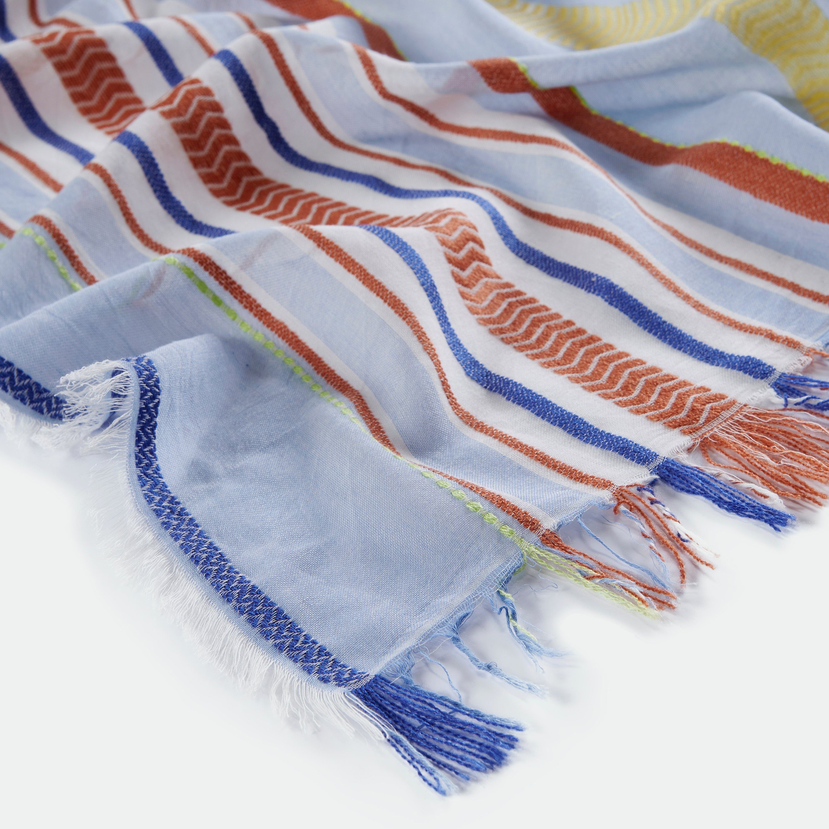 Codello blau, Codello Ethno-Muster Ethno Modern Farbe Halstuch Schal