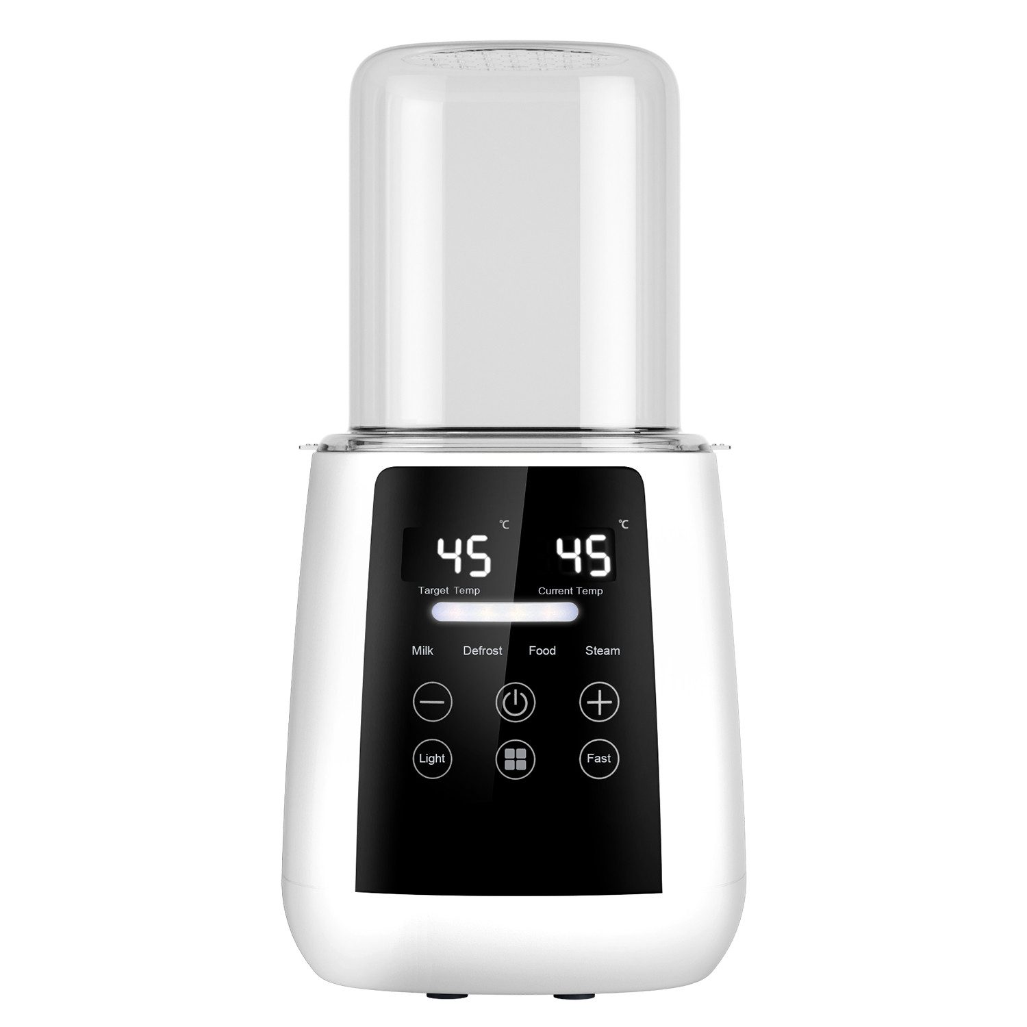 CkeyiN Babyflaschenwärmer unterwegs 6-in-1 Babyfläschchenwärmer Sterilisator für Babyflaschen, präziser Temperaturkontrolle 24h-Wasserkonservierung Timer LCD-Display