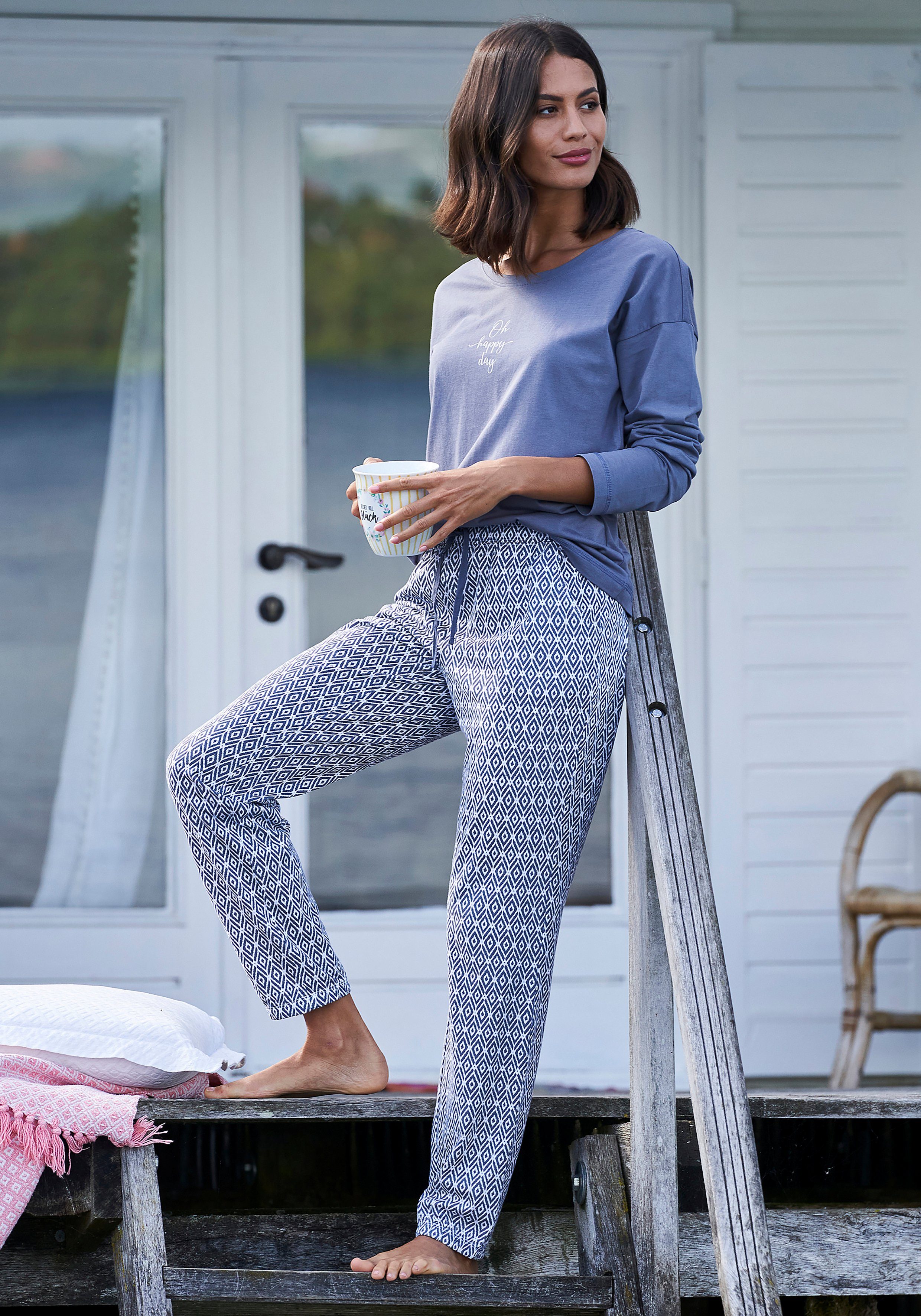 Vivance Dreams by Lascana Pyjamahose mit Alloverdruck