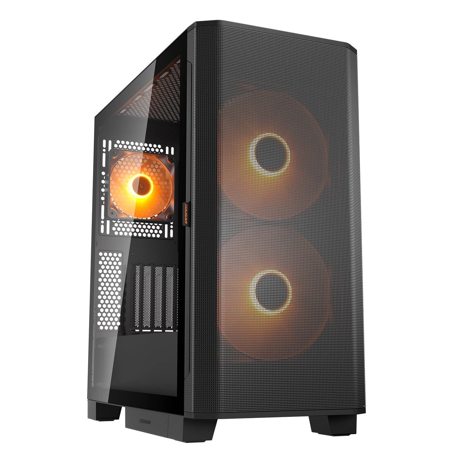 Cougar PC-Gehäuse COUGAR Gehäuse Midi-Tower Airface FLO, ARGB, Schwarz