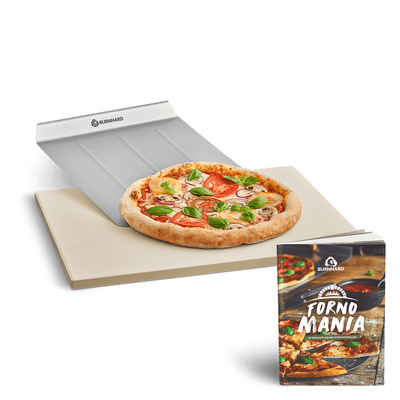 BURNHARD Pizzastein »Cordierit«, 45 x 35 x 1.5 cm inkl. Pizzaschieber