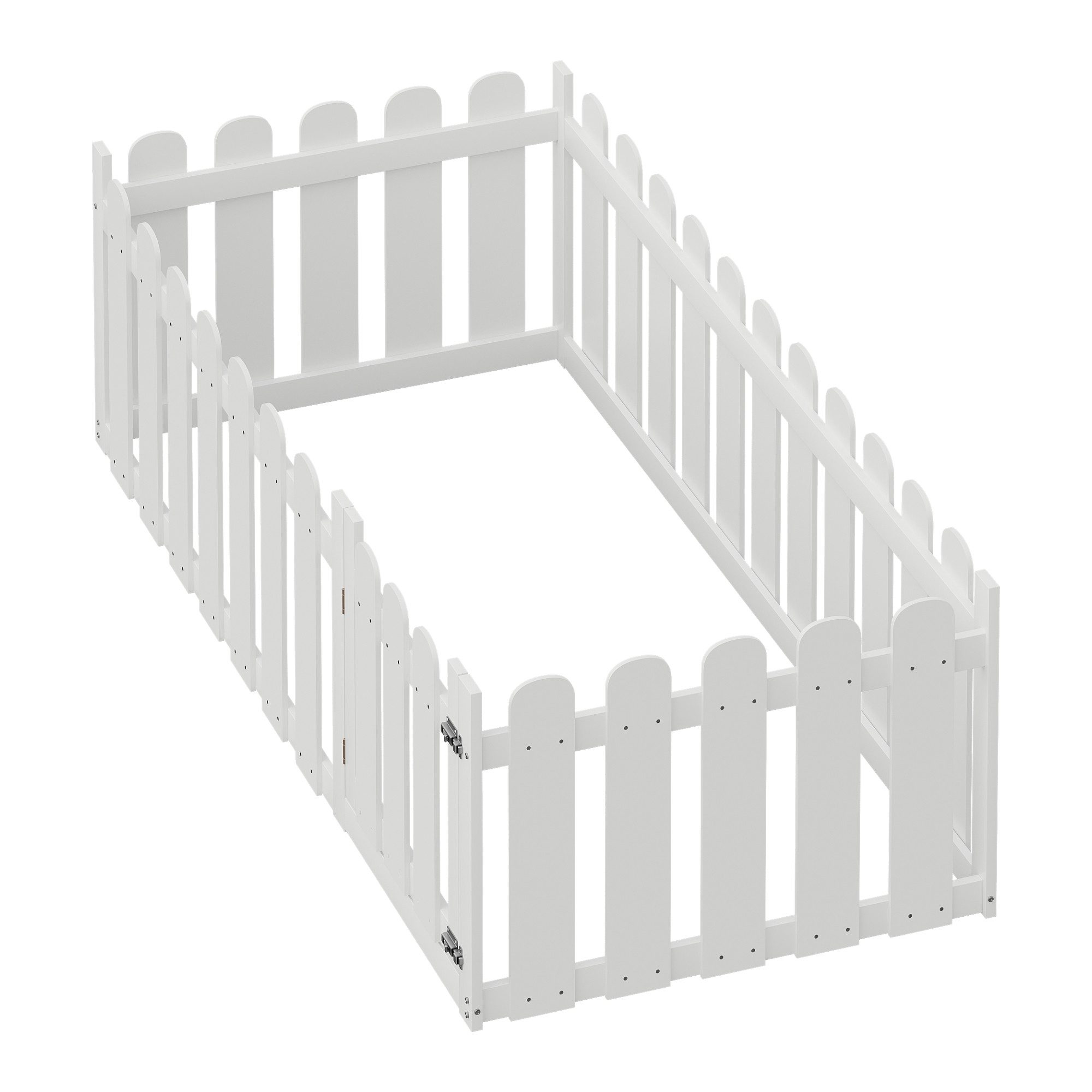 Yorbay Kinderbett Schutzgitter (90 x 200cm), Rausfallschutz, mit Umrandung und Tür