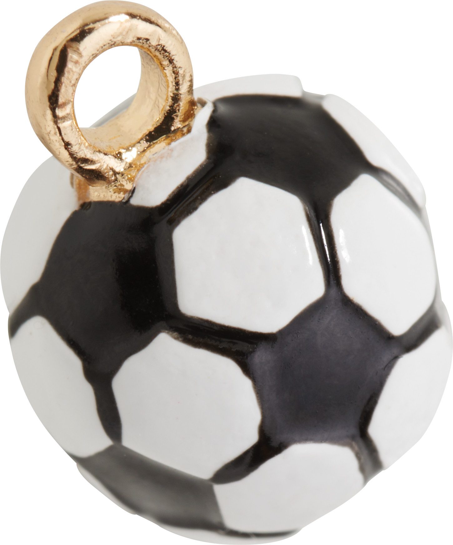 Pracht Amulett Anhänger Fußball, 15 x 10 mm
