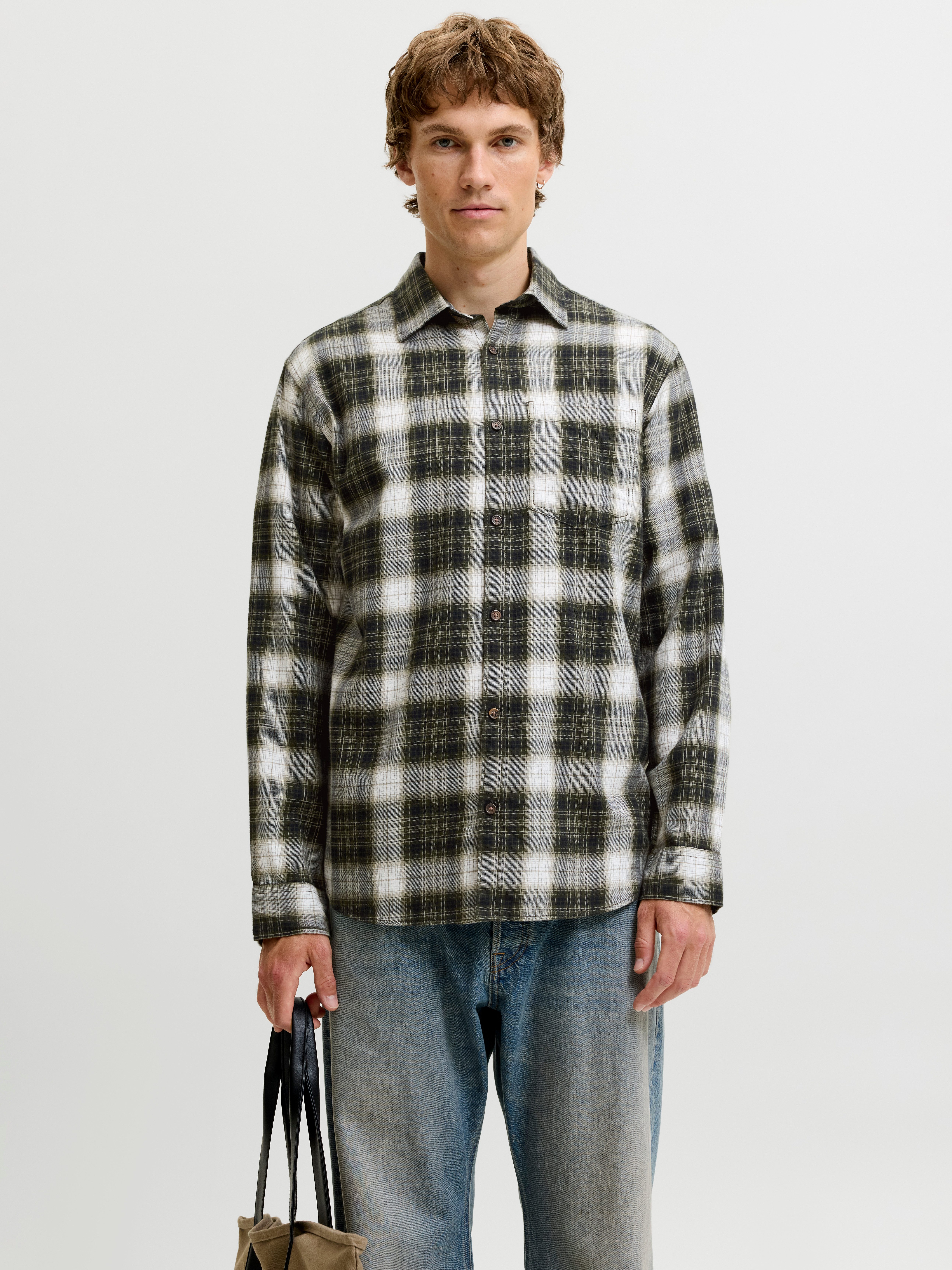 Jack & Jones Langarmhemd JJJAMES FLANNEL SHIRT L/S Baumwolle, regular fit