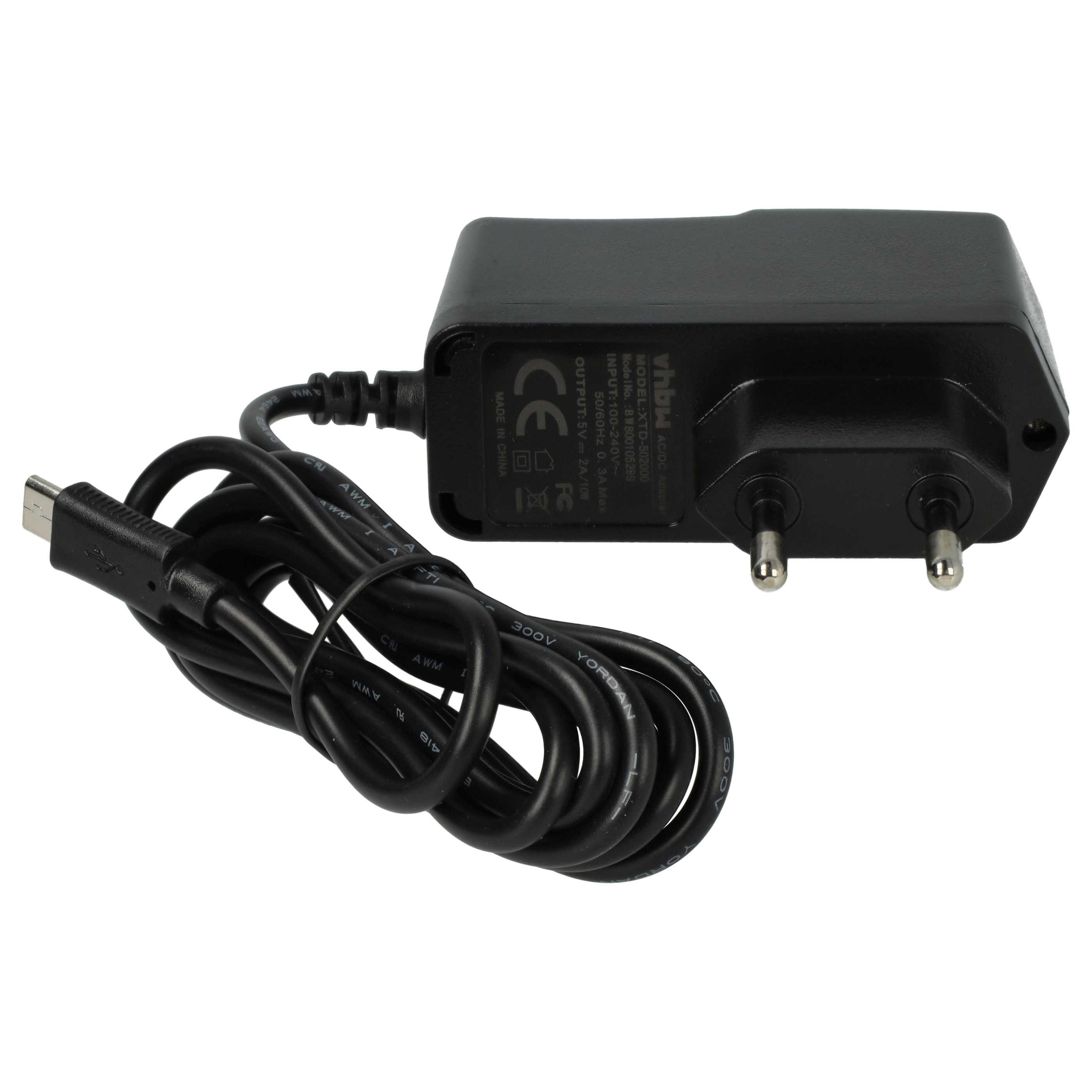 vhbw passend für Doro Primo 413, 406, 215, 365, 305, 405, 401 Smartphone, T USB-Ladegerät (Effizientes Micro USB Schnell-Ladekabel mit Netzteil, Zum Aufladen) – Bild 2 von 5