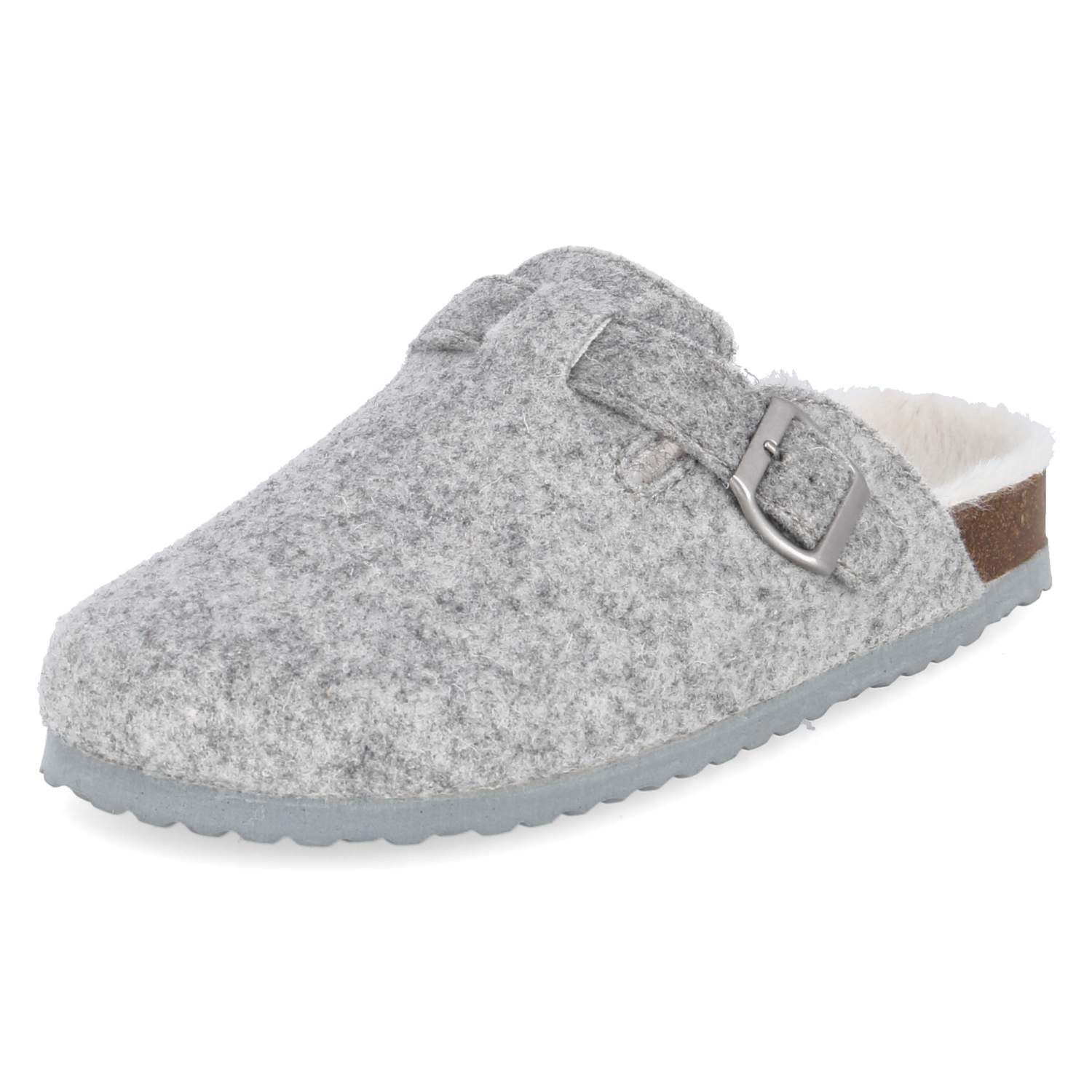 SUPERSOFT Supersoft Pantoffeln 522505000/228 Damen Filz grey Pantolette – Bild 2 von 5
