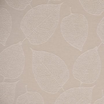 SCHÖNER LEBEN. Dekokissen SCHÖNER LEBEN. Kissenhülle Jacquard Blätter hellbeige weiß