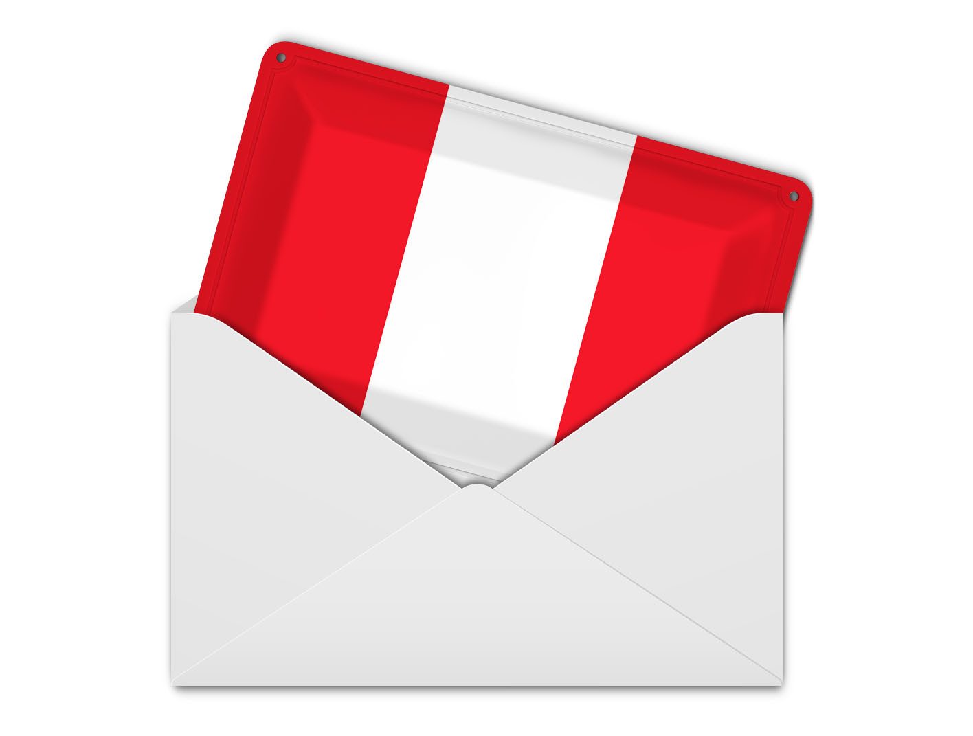 Femer GmbH Postkarte Flagge Perus 14x10 cm Flag of Peru, unfrankiert