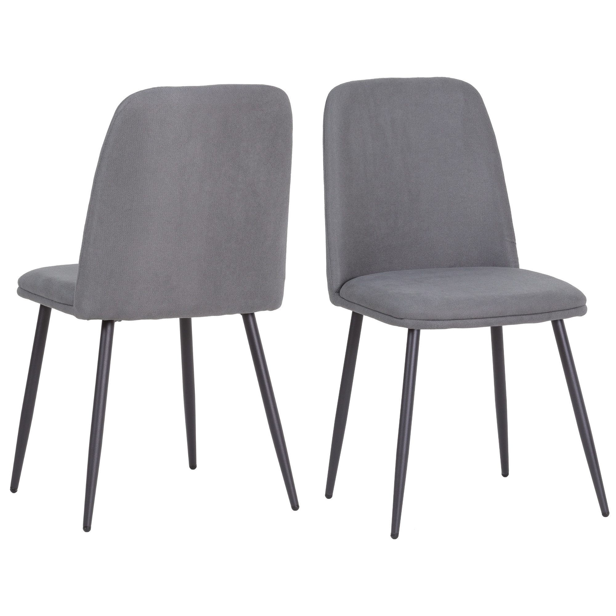 Albatros International Esszimmerstuhl Esszimmer Stühle 4 er Set BONO, Stuhl Stühle Esszimmerstühle, Küche (2er Set, Grau, Stoff Bezug), Küchenstuhl Küchenstühle Essstühle für den Esstisch Ess Stühle