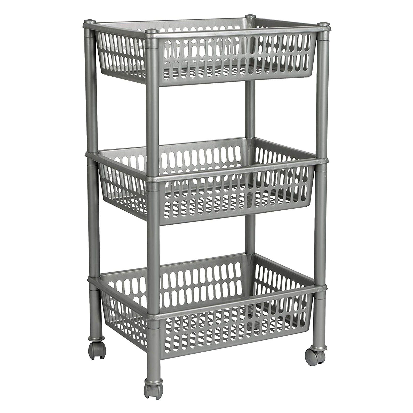 Plast Team Beistellwagen plast team Aufbewahrungs-Trolley, mit 3 Körben, si günstig online kaufen