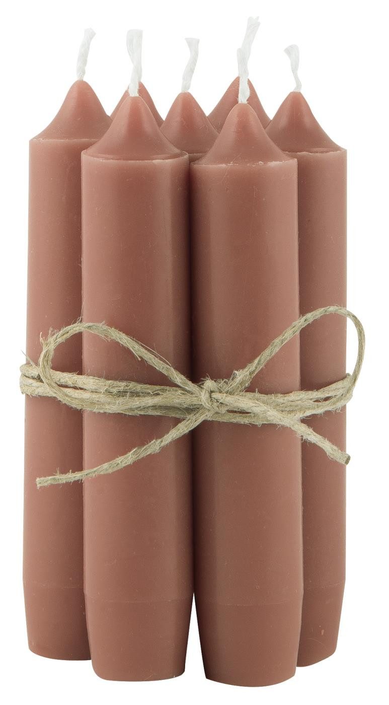 Ib Laursen Rustic-Kerze Stabkerzen Set Paraffin Kerzen Rustikale Tafelkerzen versch. Farben (1 Kerze), Perfekt für Adventskranz, Windlichter und Tischdekoration