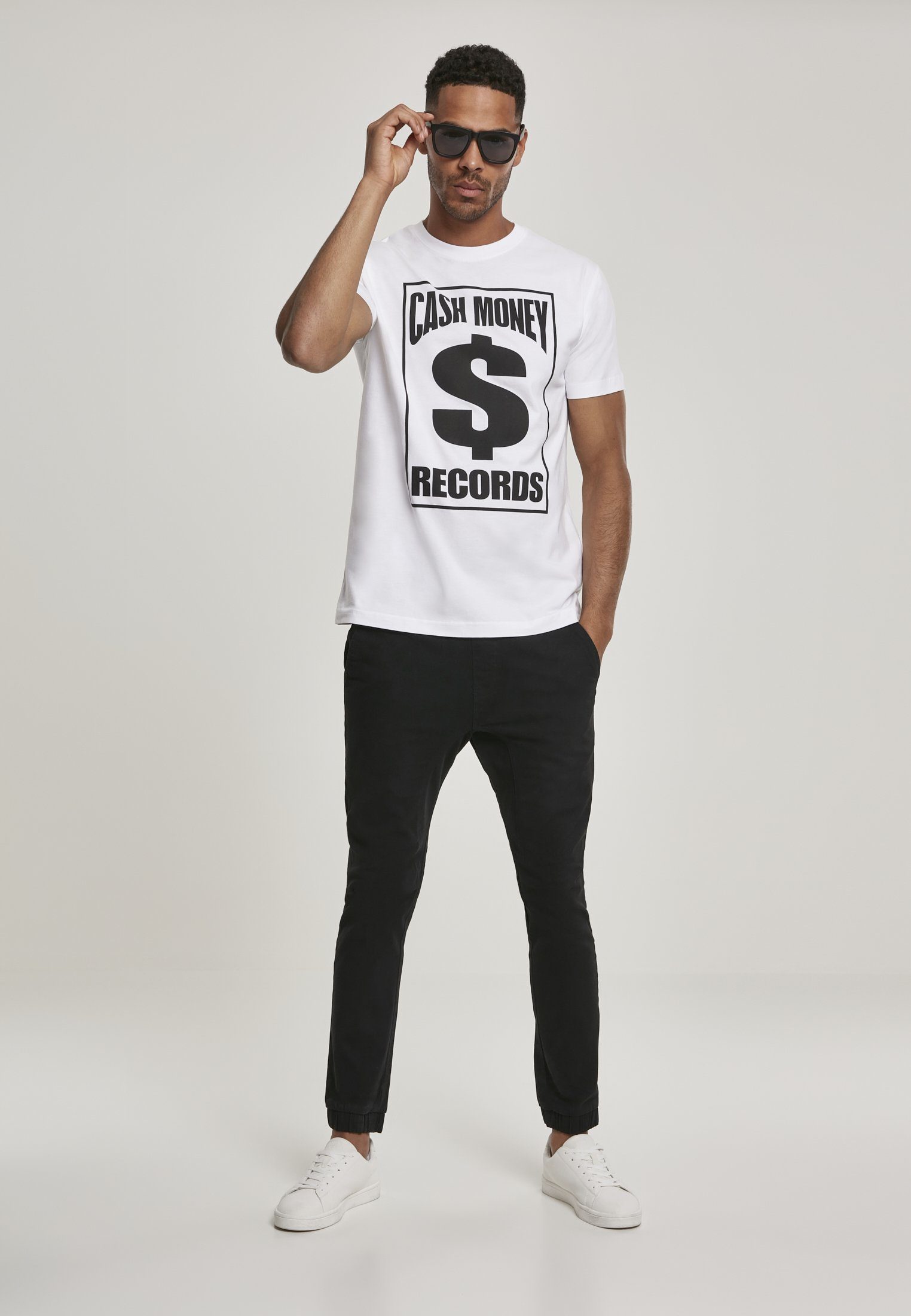 Herren Cash Tee Tee Mister Records Money Records MT1057 Cash MisterTee white (1-tlg) Money T-Shirt