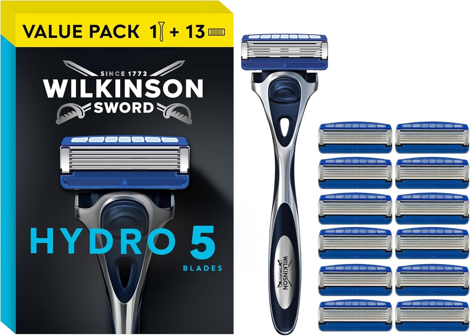 Wilkinson Лезвия для бритвы Wilkinson Sword - Hydro 5 Бритвы + 13 Лезвия для бритвы