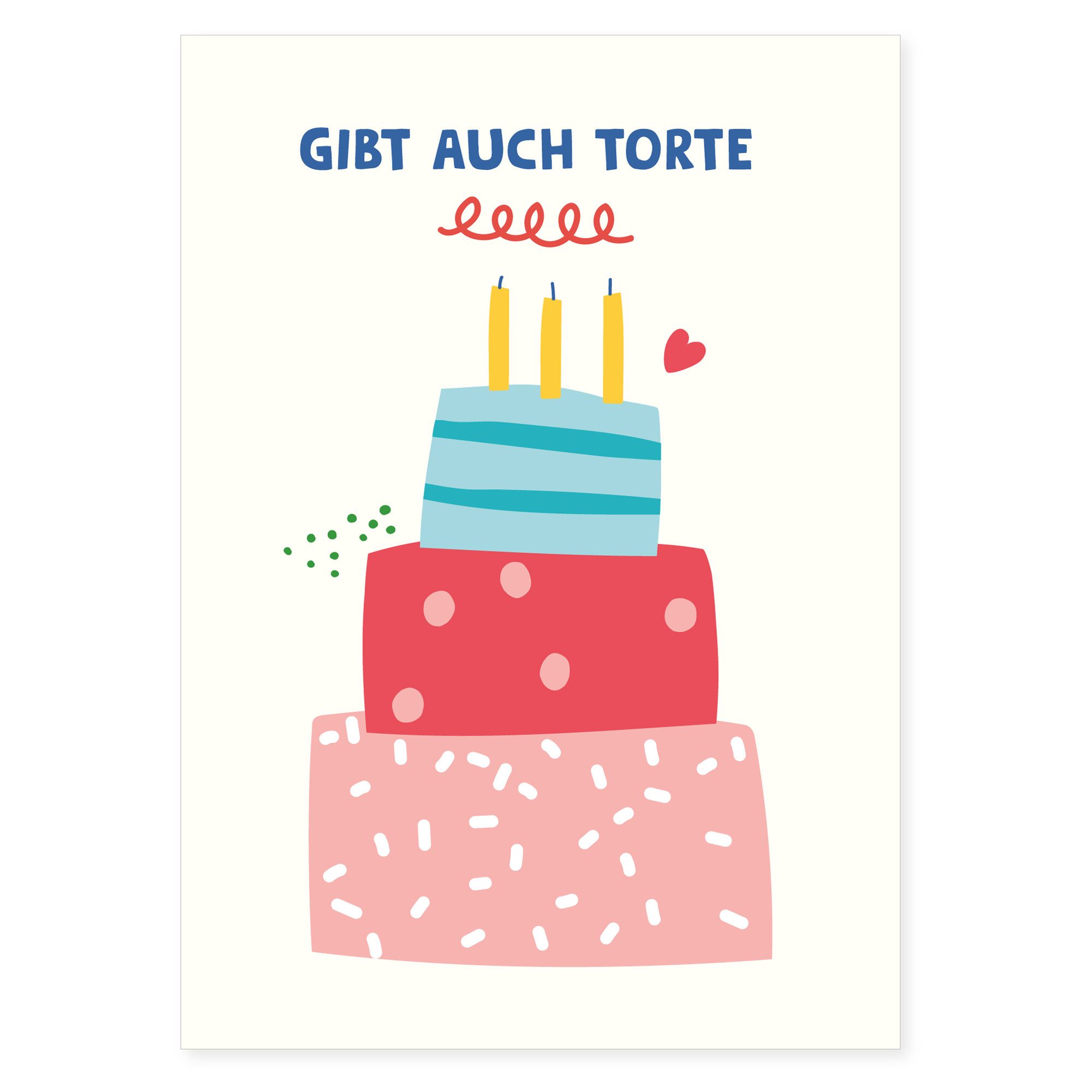 Bow & Hummingbird Postkarte Postkarte Gibt auch Torte, 100% Recyclingpapier