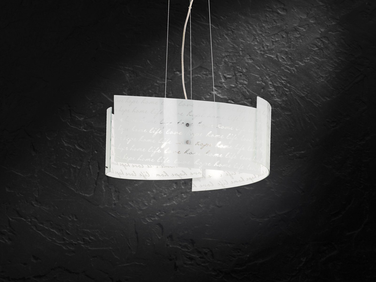 meineWunschleuchte LED Ø50cm groß-e Weiß Hänge-Lampenschirm wechselbar, Opal-Glas LED Warmweiß, Pendelleuchte, dreiflammig, Silber