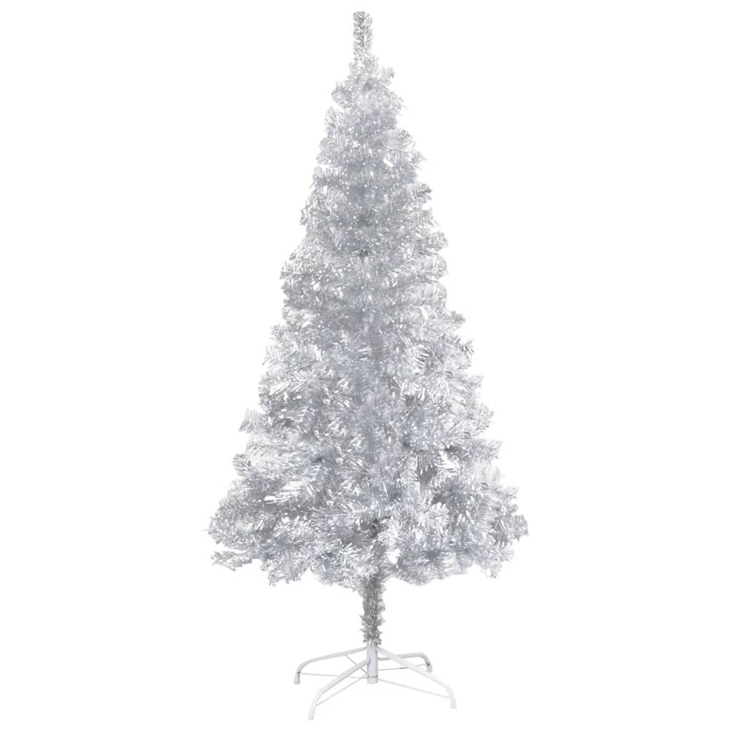 furnicato Künstlicher Weihnachtsbaum mit Ständer Silber 240 cm PET