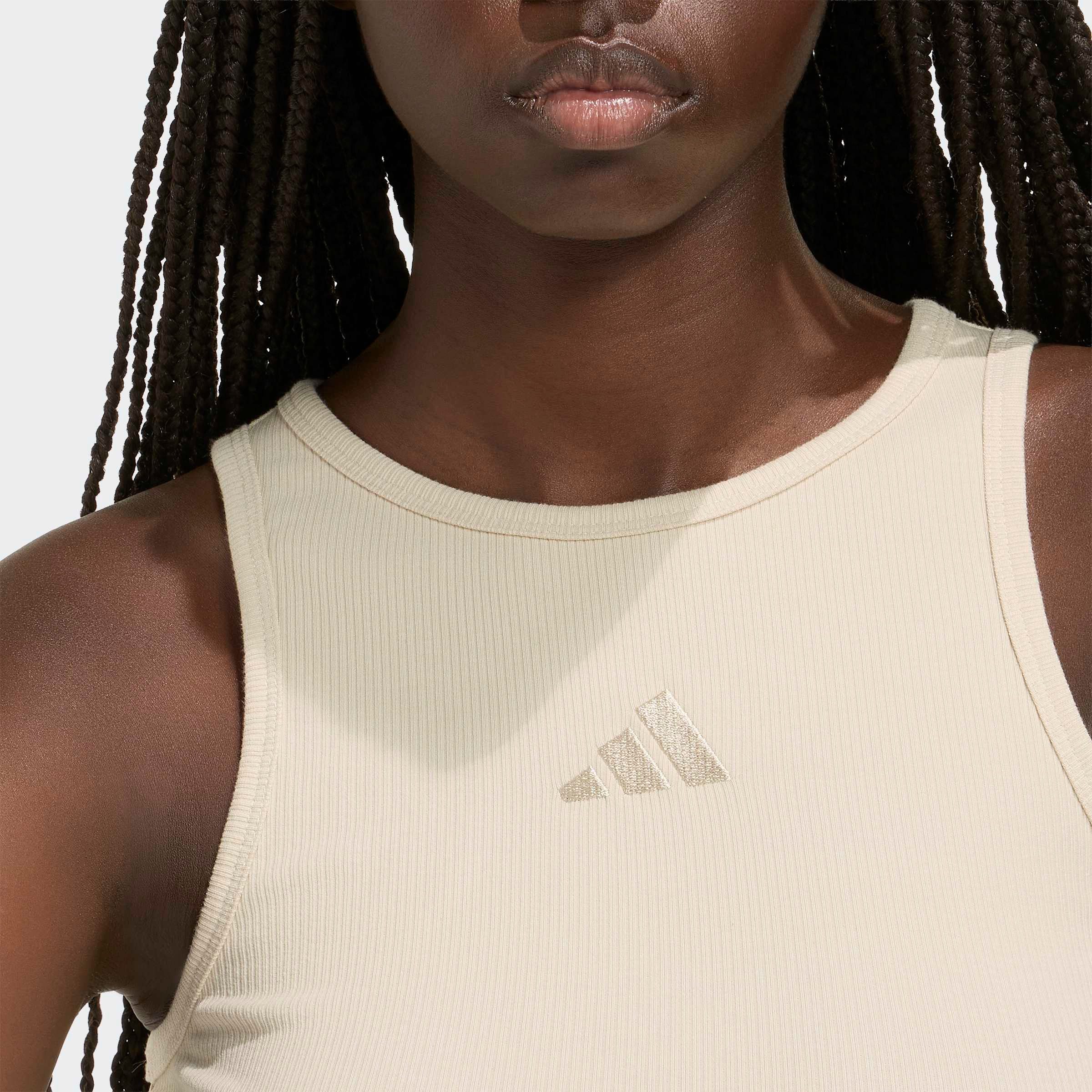 adidas Sportswear Tanktop W AK SL RIB TNK mit sportlichem Stil, für Sportmode und Streetwear, in normaler Länge