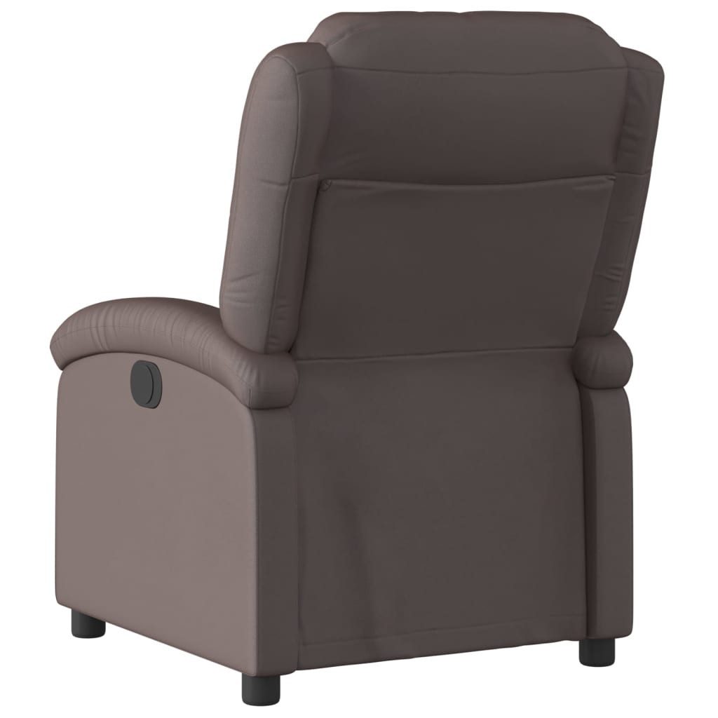 vidaXL Sessel Relaxsessel Dunkelbraun Echtleder (1-St)