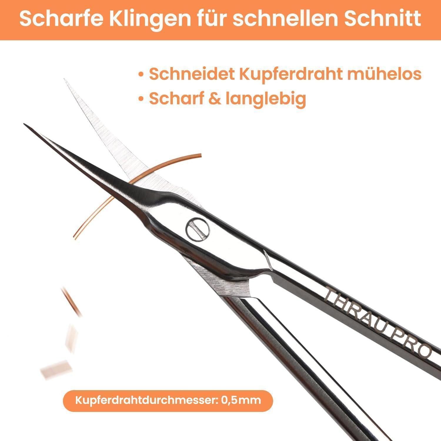 LuxusKollektion Augenbrauenschere Nagelhautschere Präzisions 95mm Edelstahl