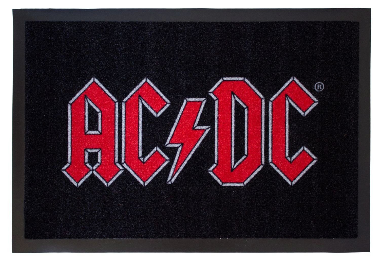Teppich AC/DC Logo rot Fußmatte 060 x 040 cm, Mr. Ghorbani, Rechteckig, Höhe: 3 mm