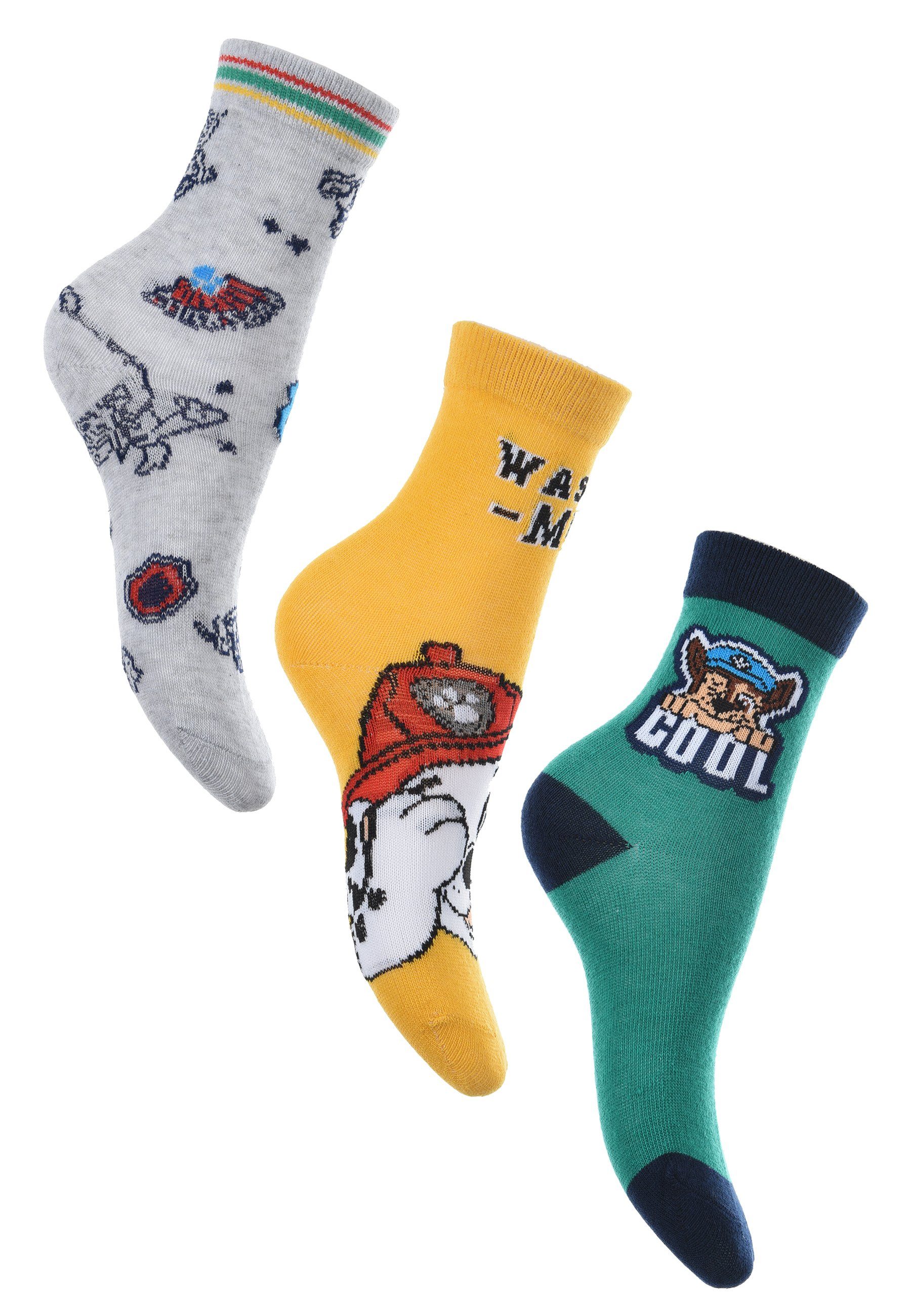 PAW PATROL Socken (3-Paar) Socken Jungen Strümpfe Kinder Marshall Chase