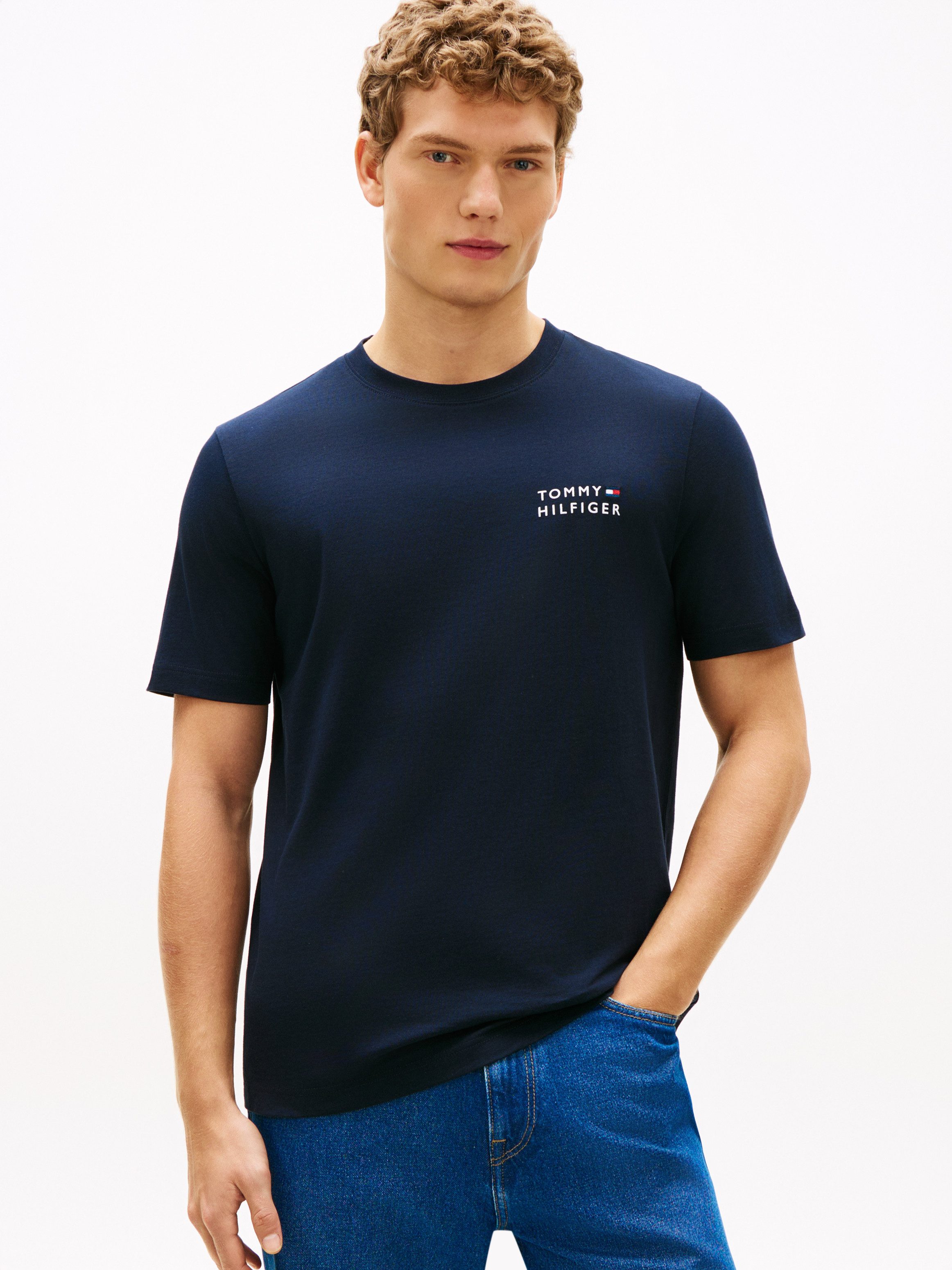 Tommy Hilfiger T-Shirt BRAND LOVE EMBRO STACK mit großem Rückenprint, regular fit