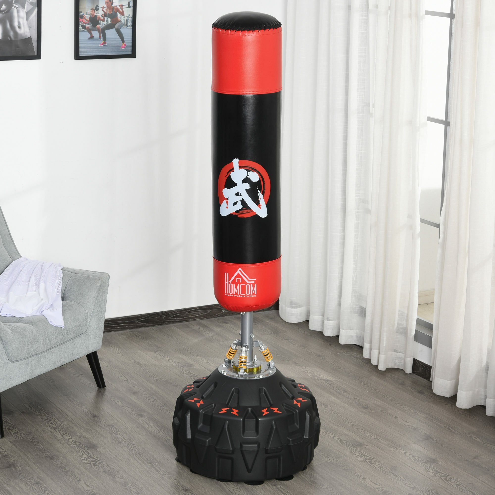 HOMCOM Standboxsack Standboxsack mit Reifenstandfuß