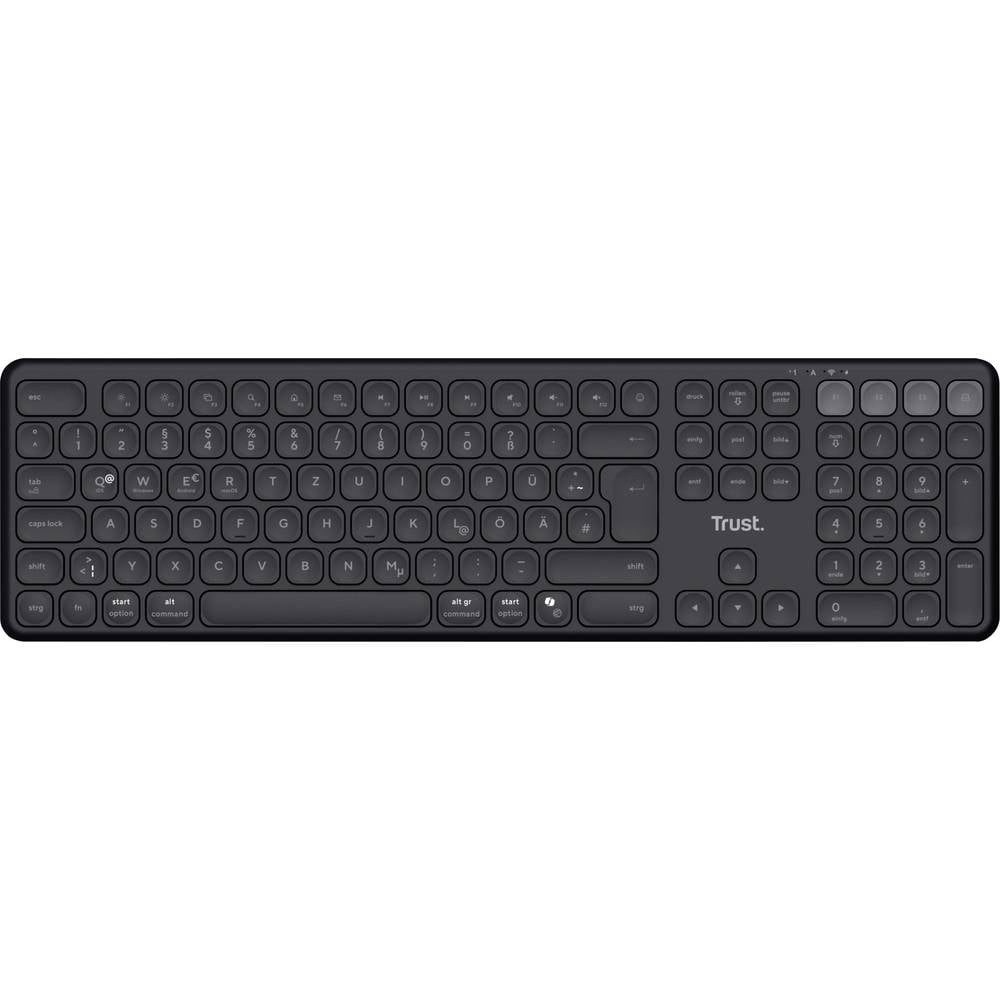 Trust Kabellose Tastatur für mehrere Geräte 25636 Tastatur (Wiederaufladbar)