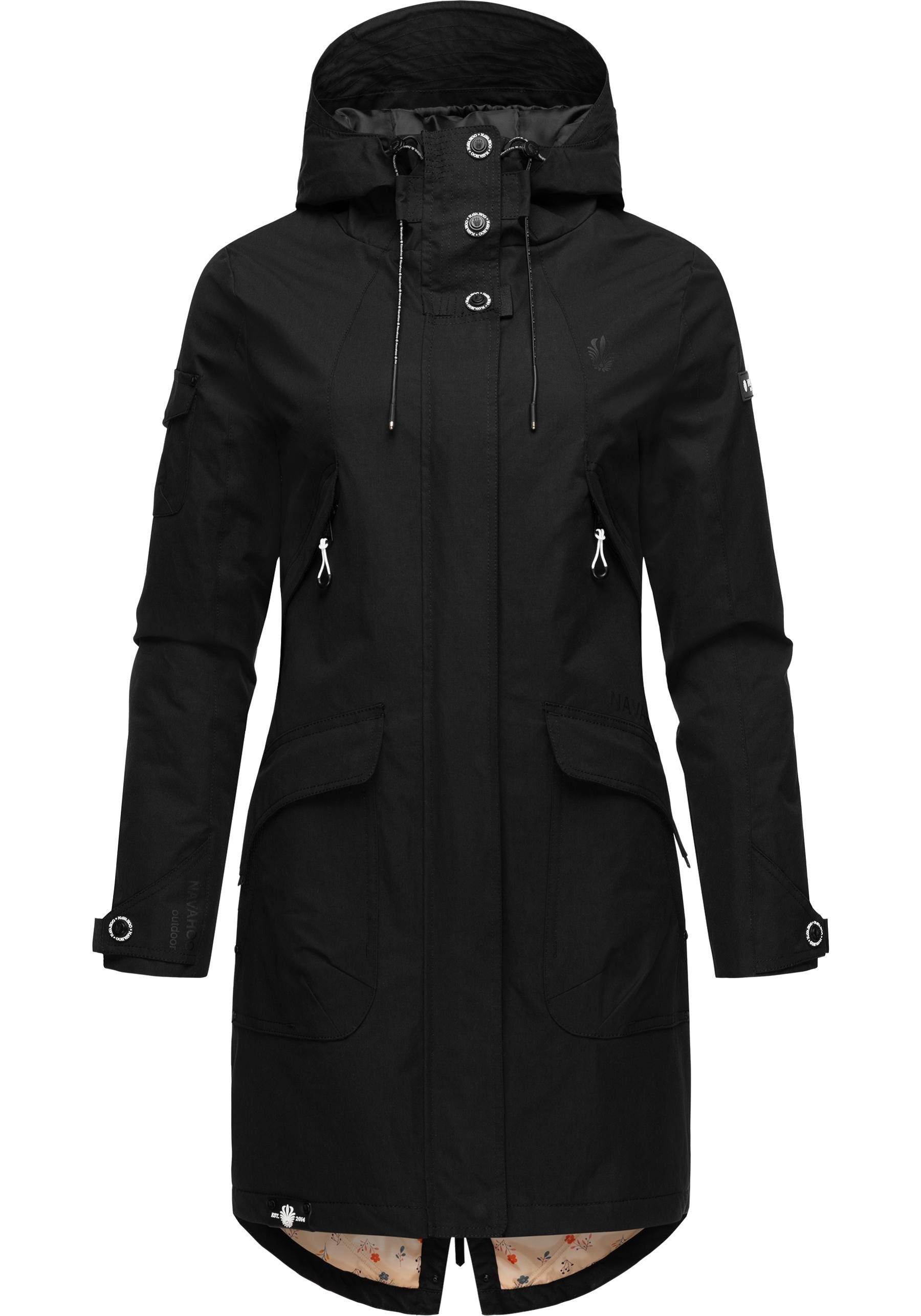 Navahoo Outdoorjacke Pfefferschote moderne Damen Übergangsjacke mit Kapuze